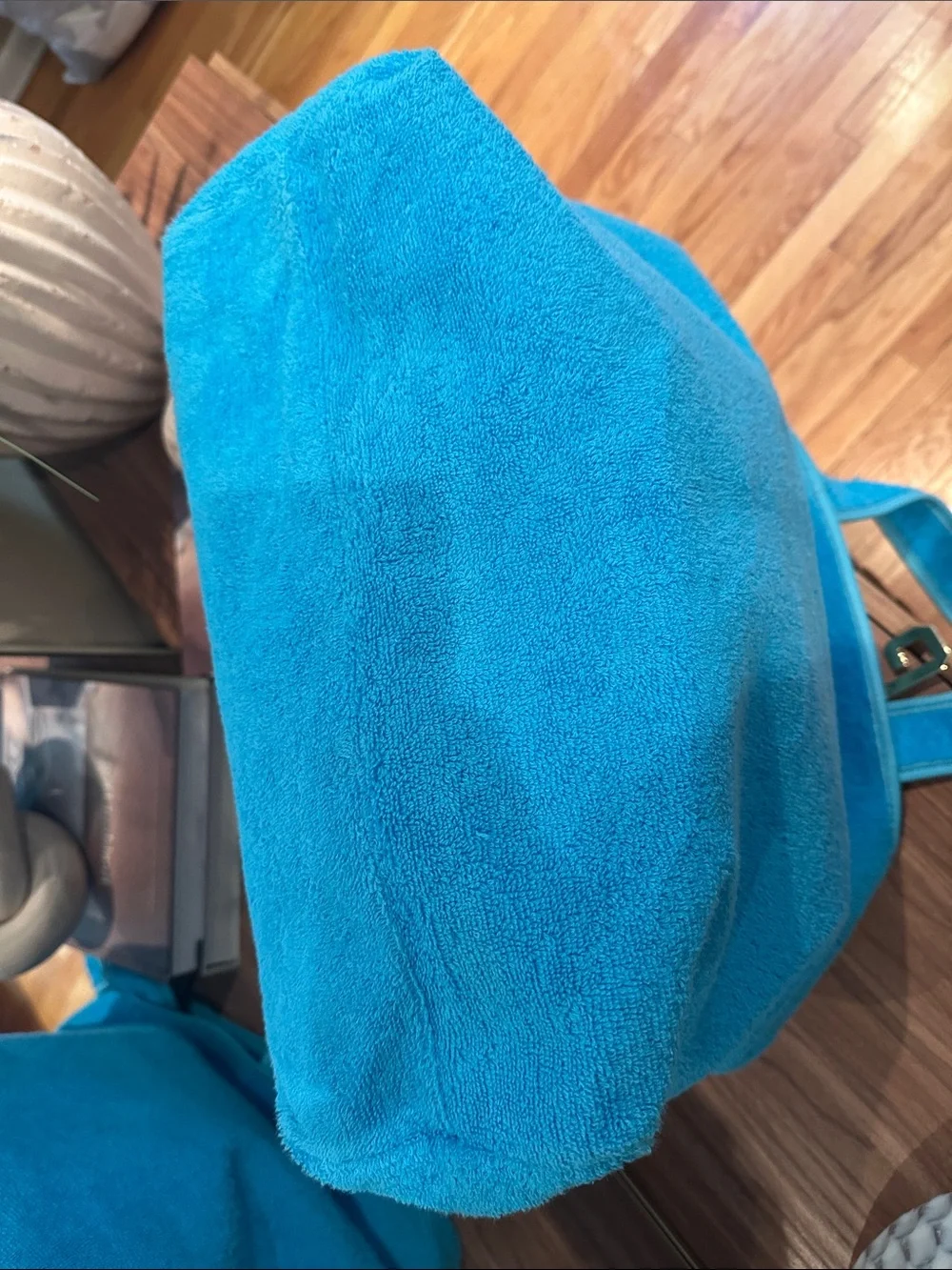 Dolce & Gabbana Blue Terry Cloth Tote - Picture 5 of 6